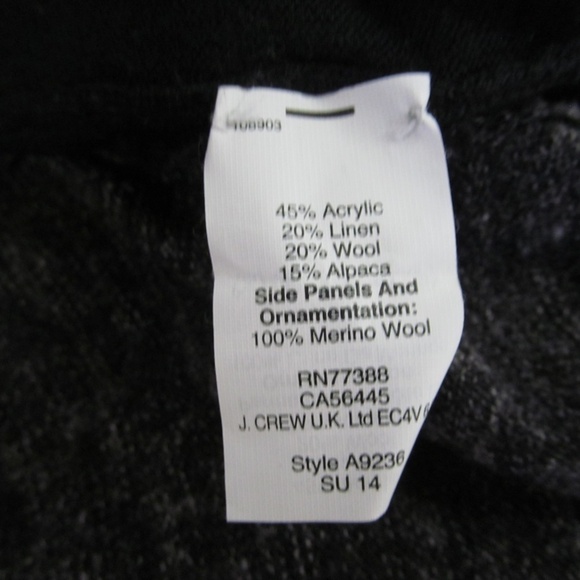 J CREW Gray Linen Alpaca Blend Pullover Tunic Top Women's Size Large - Picture 10 of 10